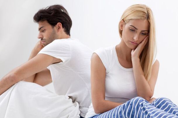 与妻子沟通的问题导致男人的效力减弱。